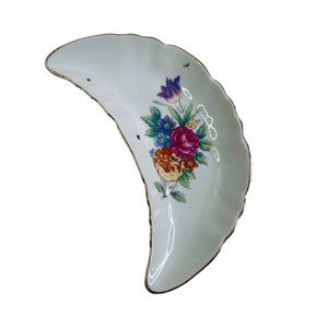 Vintage CMI Porcelain Bone Dish Chadwick Japan Hand Painted 6.5" x 3"